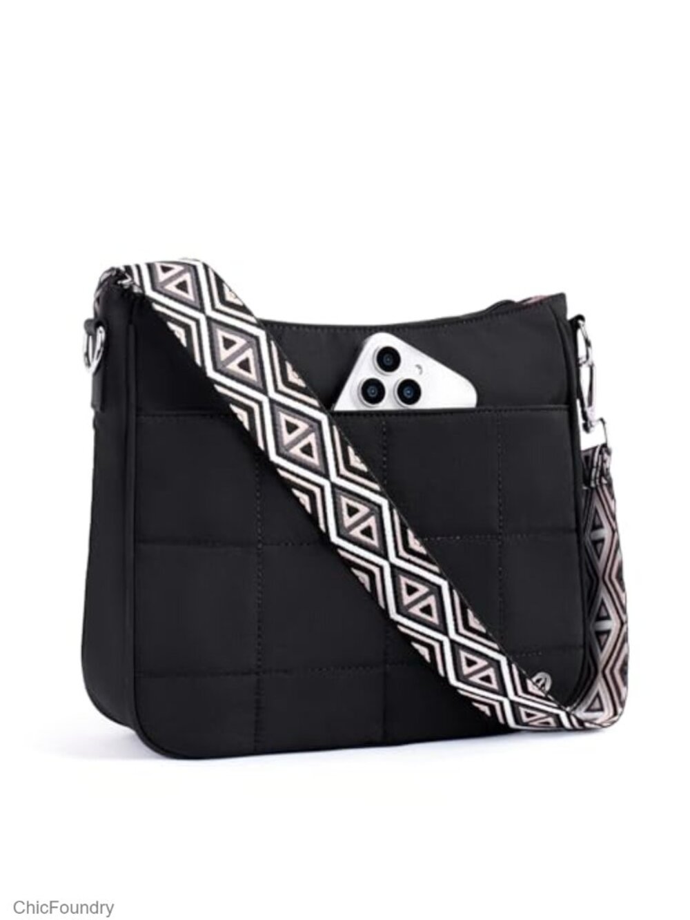 Quilted Puffer Anti Theft Crossbody Bag Lightweight Travel Purse